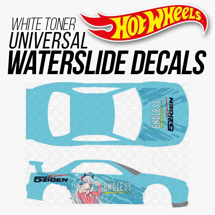 1/64 ENDLESS DRIFT Itasha Anime Custom Universal WaterSlide Decal for Hot Wheels