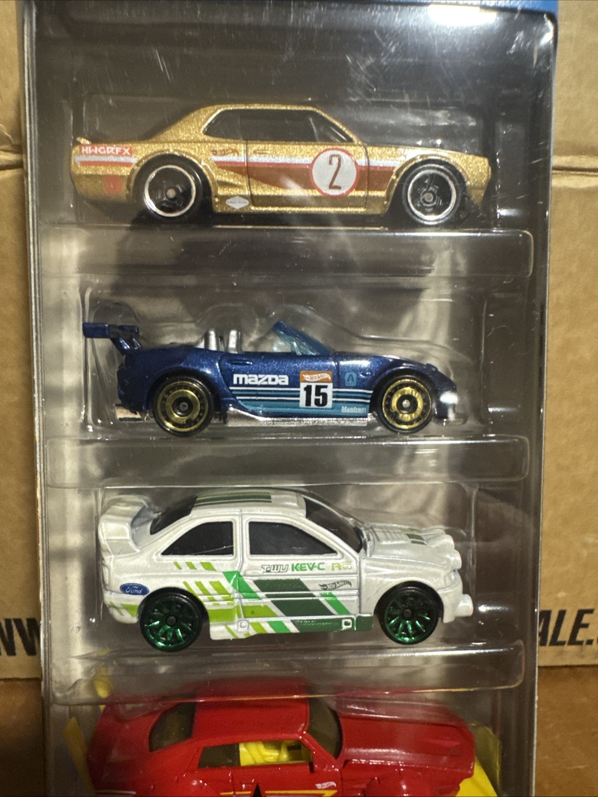Hotwheels Nightburnerz 5 Pack Nissan/mazda/ford/mad Mango /chevy