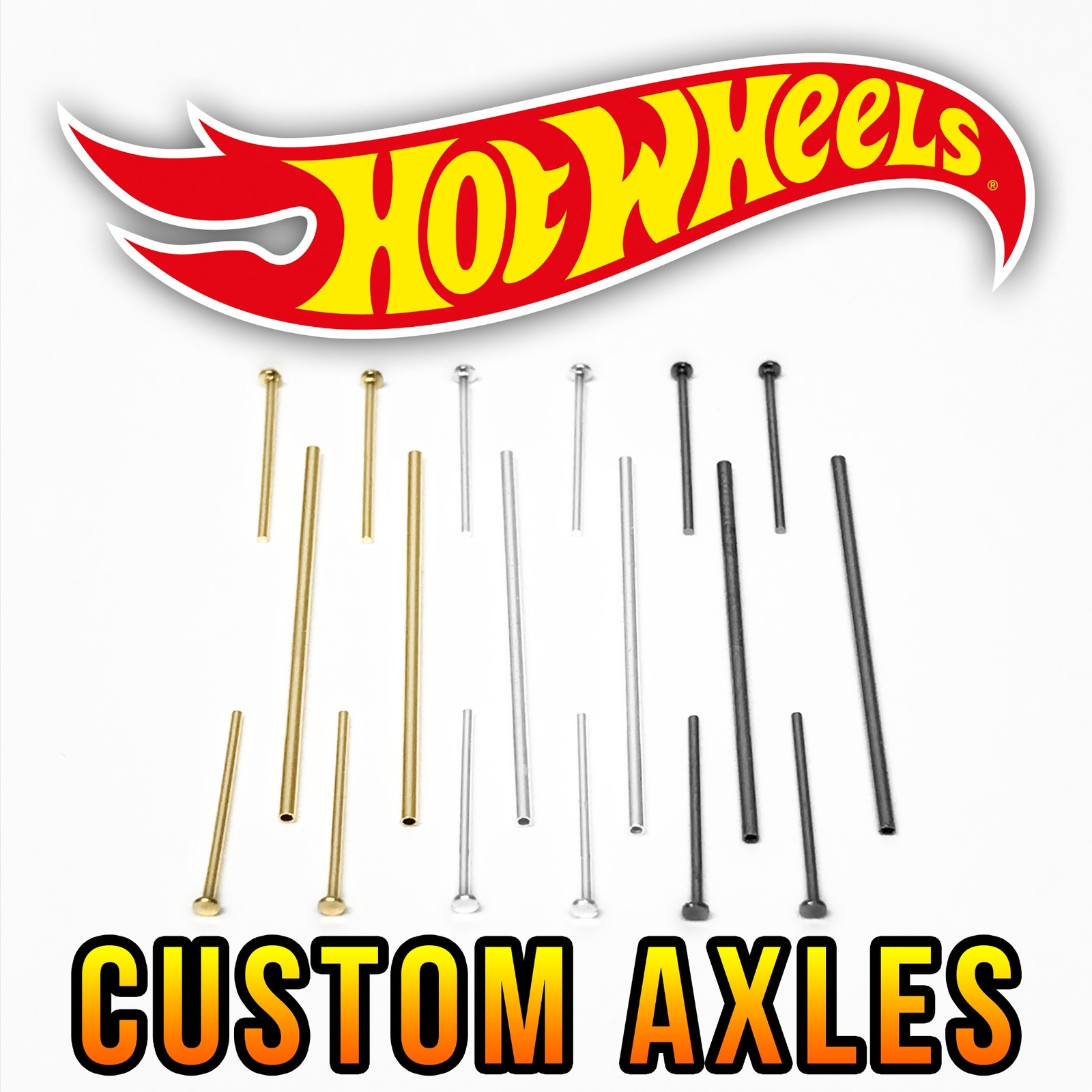 1/64 Scale Custom Adjustable AXLES for Real Riderz Wheels Rims Tires Hot Wheelz