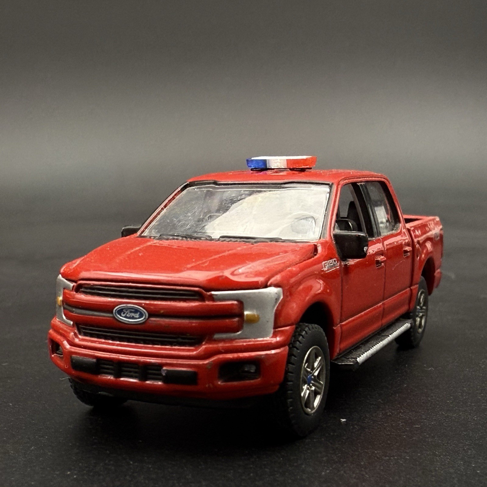 2 Pack 1/64 Mini Whelen Edge Blue Clear Red Lightbar Gray Top Police Fire EMS