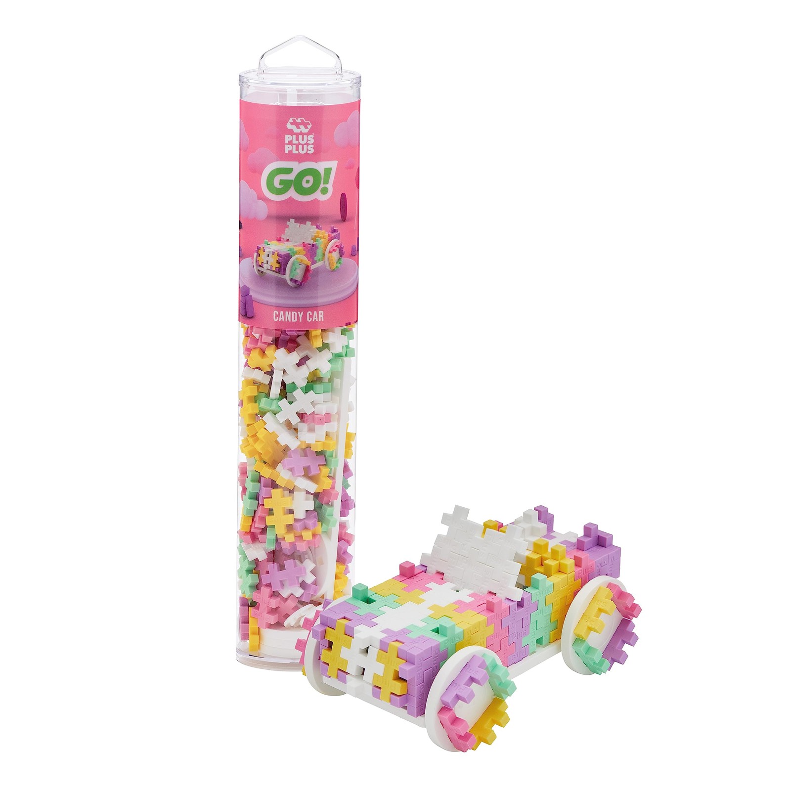 PLUS PLUS Color Cars Tube, Candy – Car Building Kit, 200 Mini Hashtag Blocks …