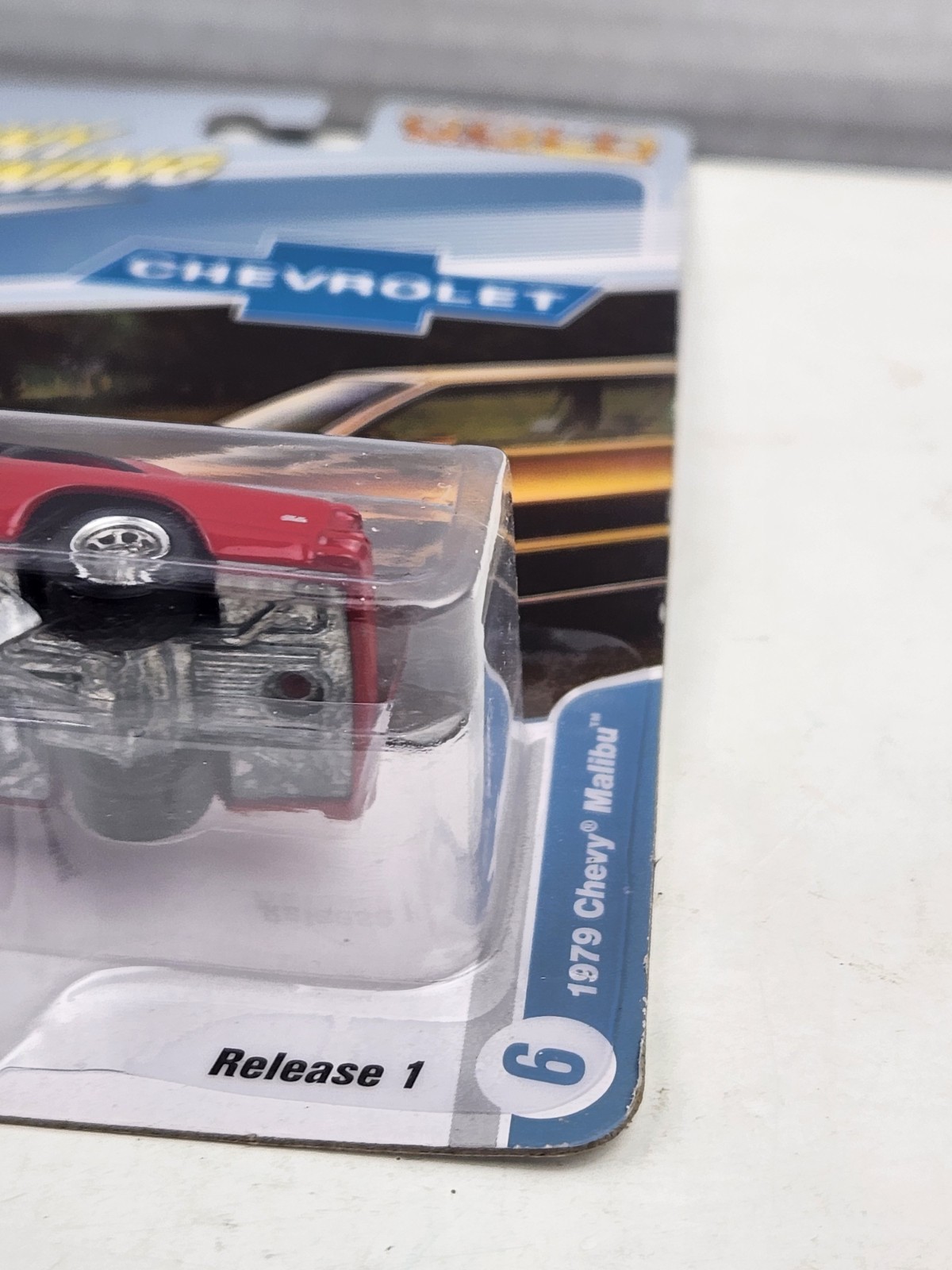Johnny Lightning 1979 Chevy Malibu Red Classic Gold DieCast Car Ltd 1/3000