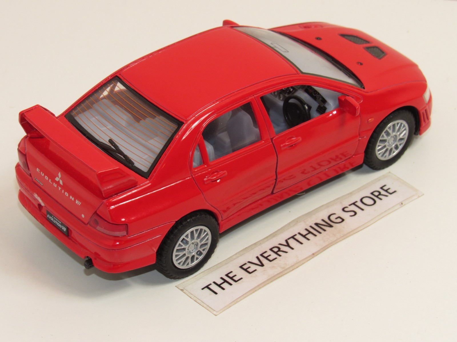 KINSMART MITSUBISHI LANCER EVOLUTION VII 1:36 SCALE BRIGHT RED NO BOX FREE SHIP