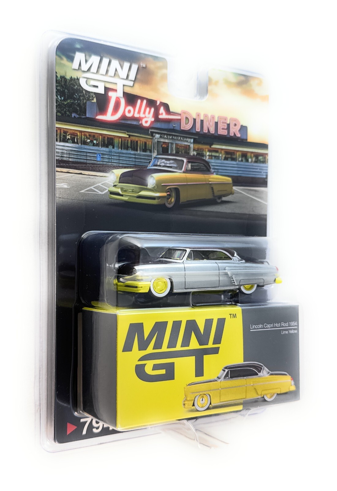 MINI GT Lincoln Capri Custom Hot Rod 1954 Lime Yellow MGT00794 1/64 CHASE