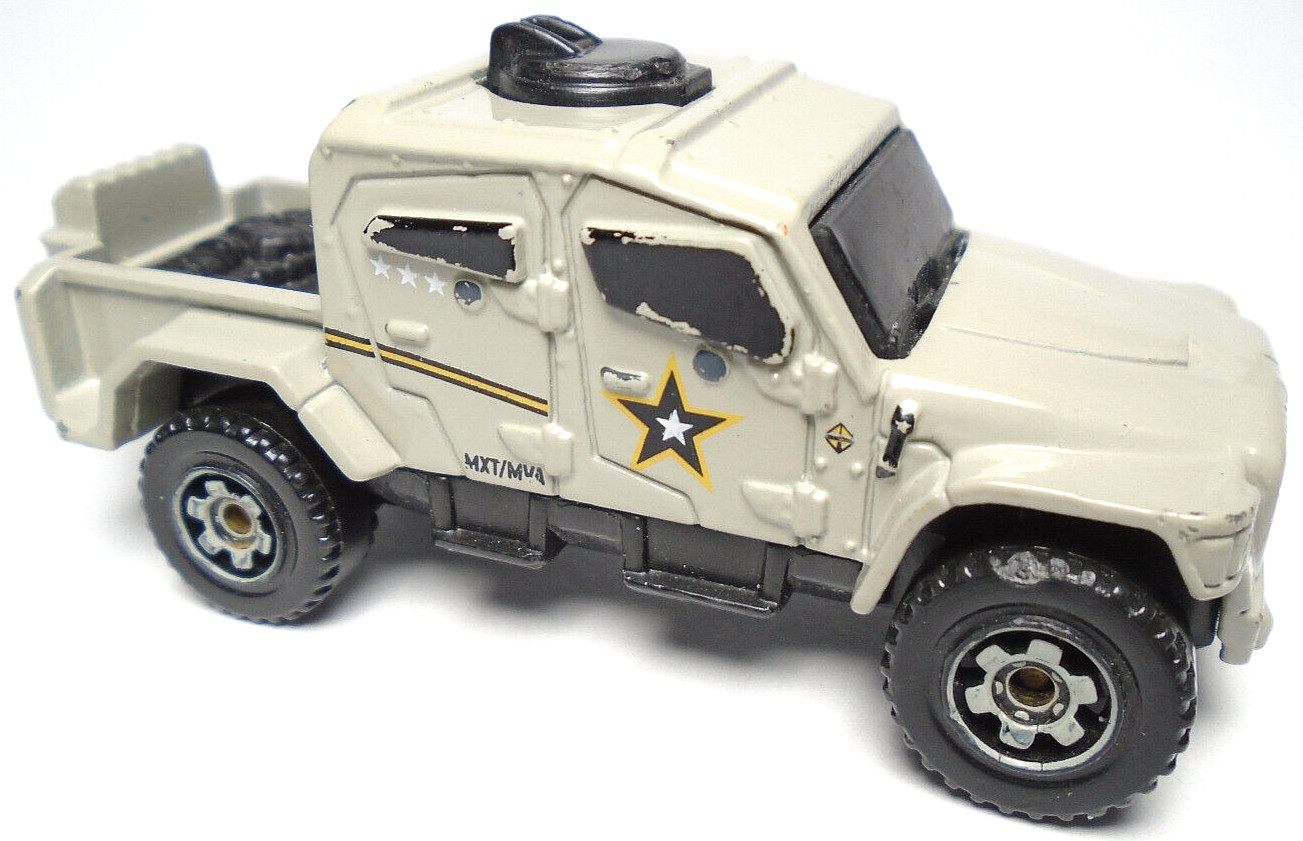 2012 MATCHBOX MXT/MVA GRAY 1:64 DIECAST 2 7/8″ MILITARY VEHICLE TRUCK W/ YELLOW