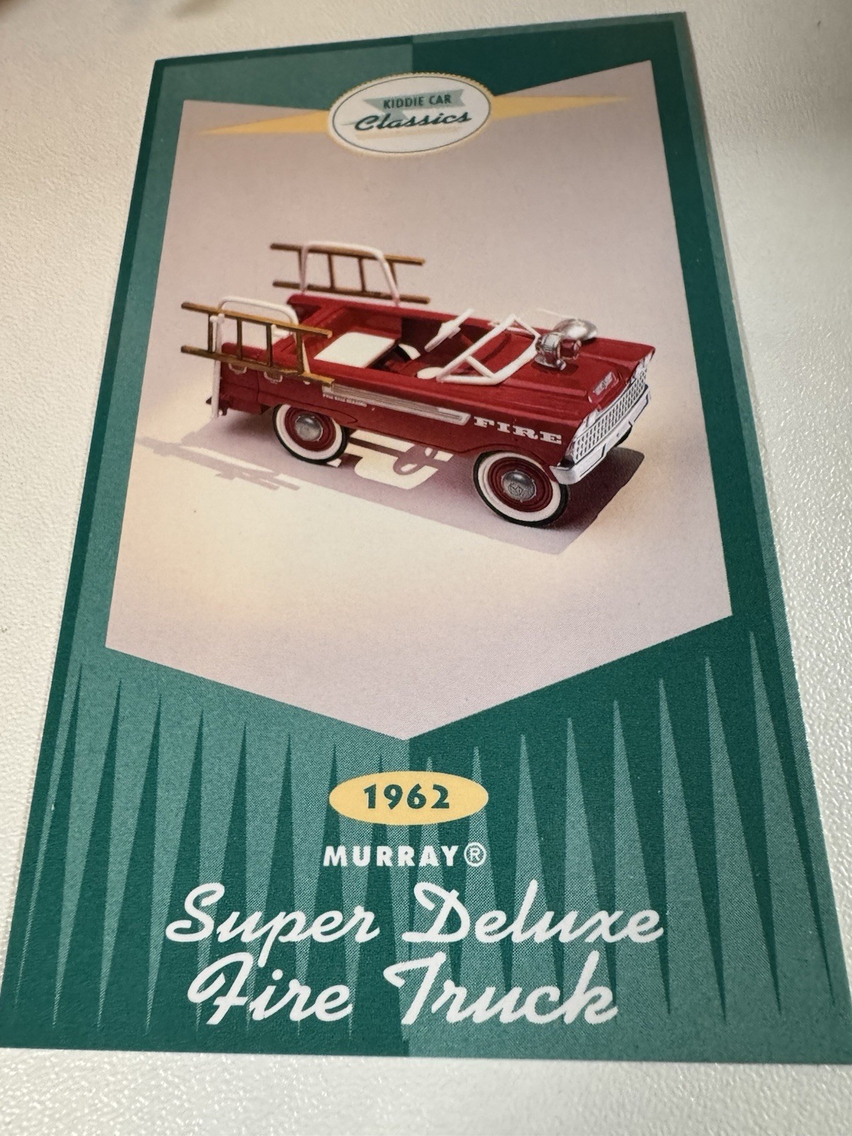 Hallmark Kiddie Car Classics 1962 Murray Super Deluxe Fire Truck Red/White Case