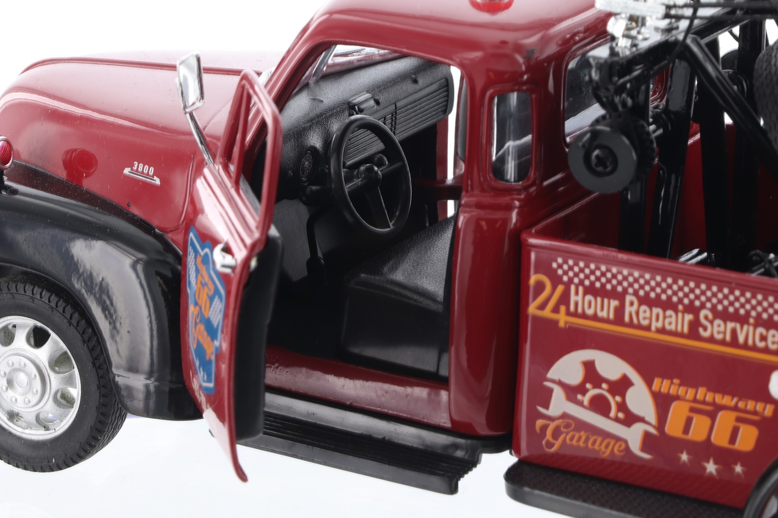 1953 Chevy Tow Truck, Red – Welly 22086S/4D – 1/24 scale Diecast Model Toy Car