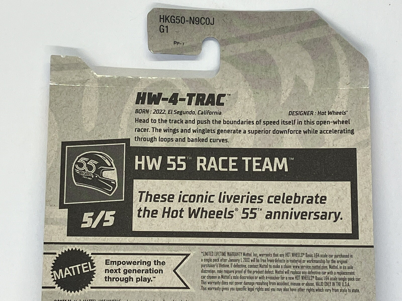 HOT WHEELS 2023 55TH RACE TEAM SERIES HW-4-TRAC (Blue)