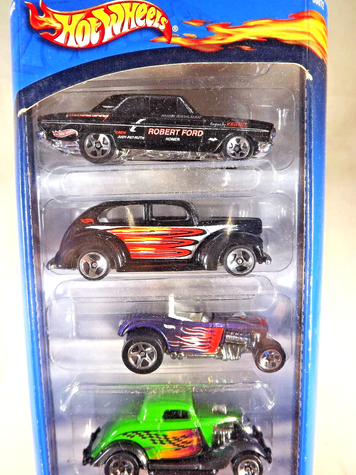 2000 Hot Wheels 5 Pack HOT RODS Fat Fendered40,Deuce Roadster,3-Window34,Fiat500