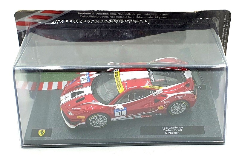 Altaya 1/43 Scale 30424O – Ferrari 488 Challenge #11 Trofeo Pirelli – Red