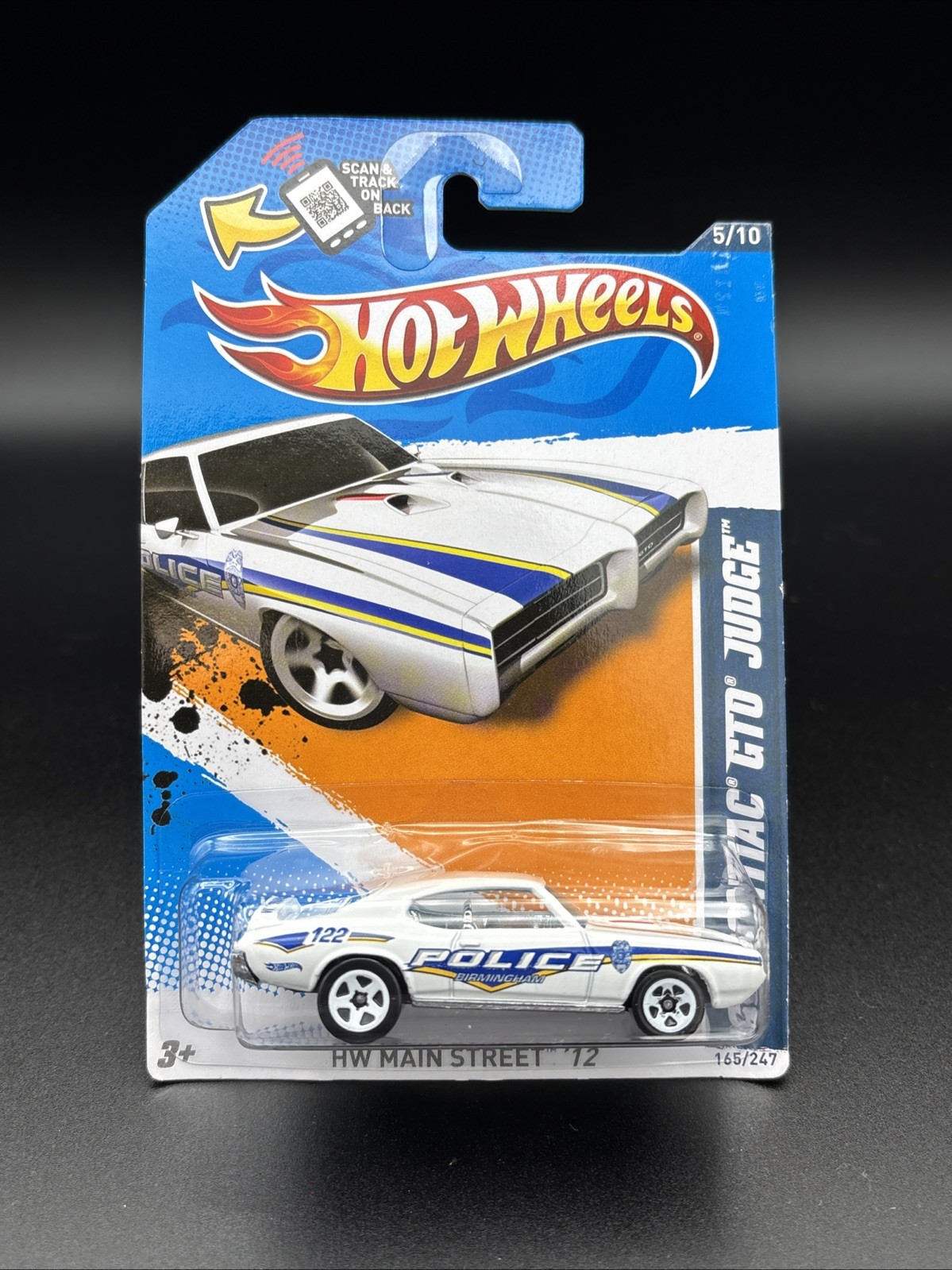 2012 Hot Wheels MAIN STREET 69 PONTIAC GTO JUDGE white #165