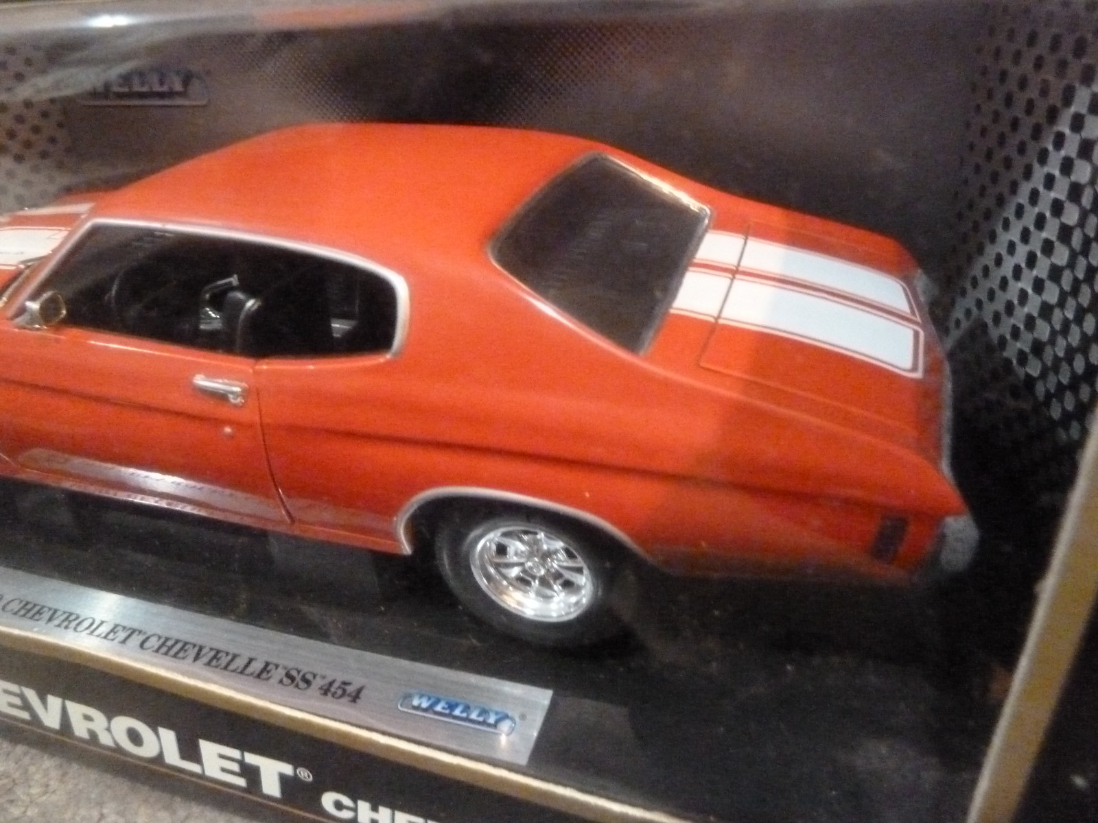 WELLY COLLECTABLE 1/18 Orange 1970 Chevrolet Chevelle SS454 Diecast Car RARE NEW