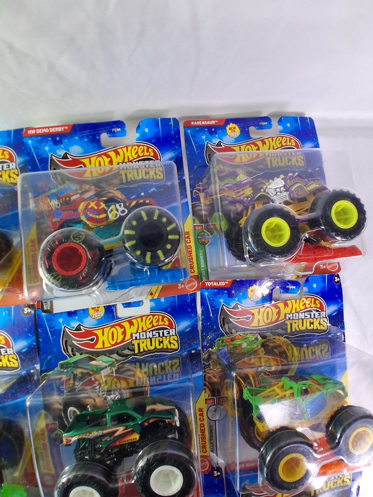 Lot of 12 Hot Wheels Monster Trucks Sealed Bone Shaker Fire Dept Camaro SS…