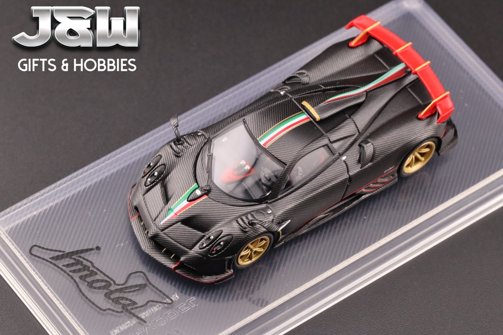 CM Model Pagani Imola Full Dry Carbon Black 1/64