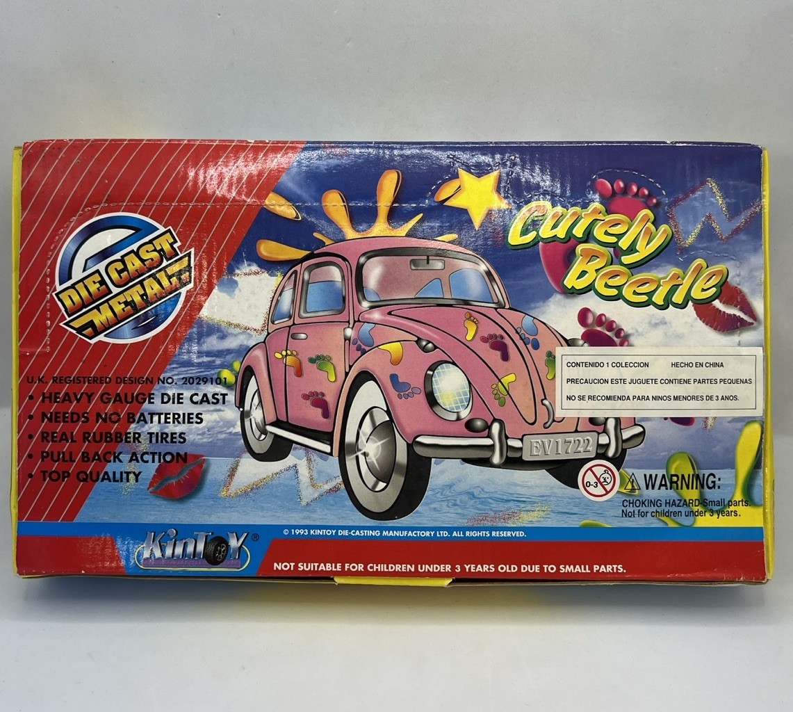 Kintoy Cute Beetle Die Cast Pull Back Cars Set of 12 VW Beetle New In Box NOS