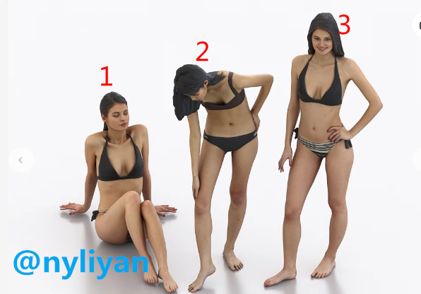 1/18 Miniature Sexy Black Bikini Beauty Girl Scene Figure Model For Cars Vehicle