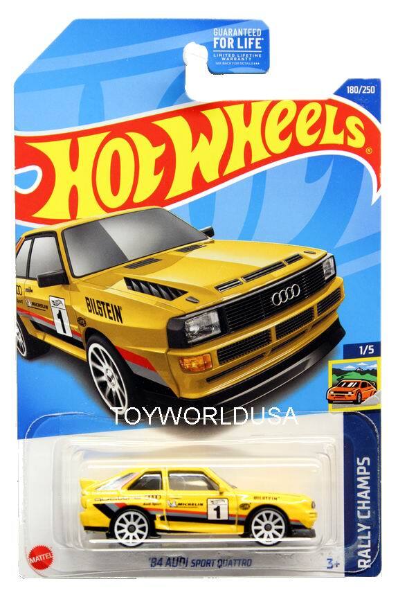 2022 Hot Wheels #180 Rally Champs ’84 Audi Sport Quattro yellow