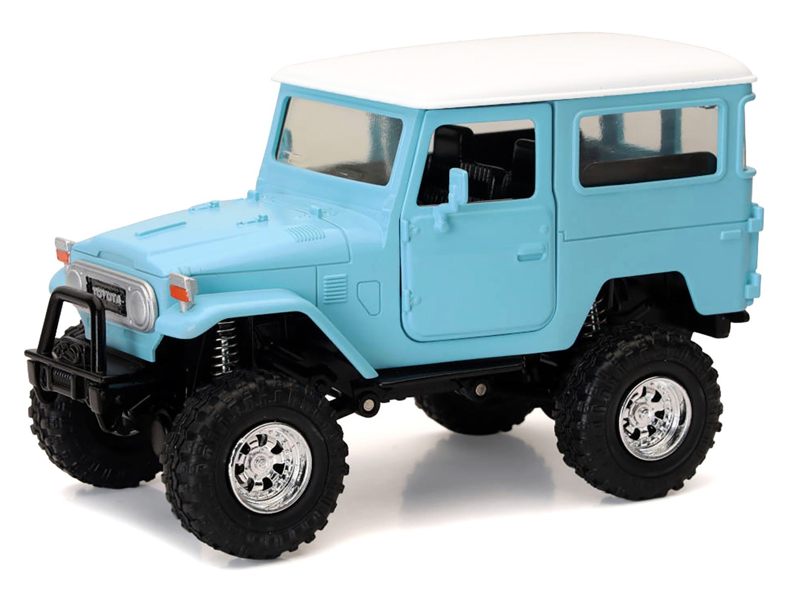 TOYOTA LAND CRUISER FJ40 OFF ROAD LIGHT BLUE 1/24 DIECAST CAR BY NEW RAY 71526