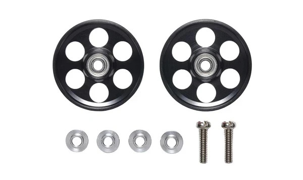 MINI 4WD ROLLERS 2PCS 19MM Aluminum Alloy Guide Rollers (BLACK)