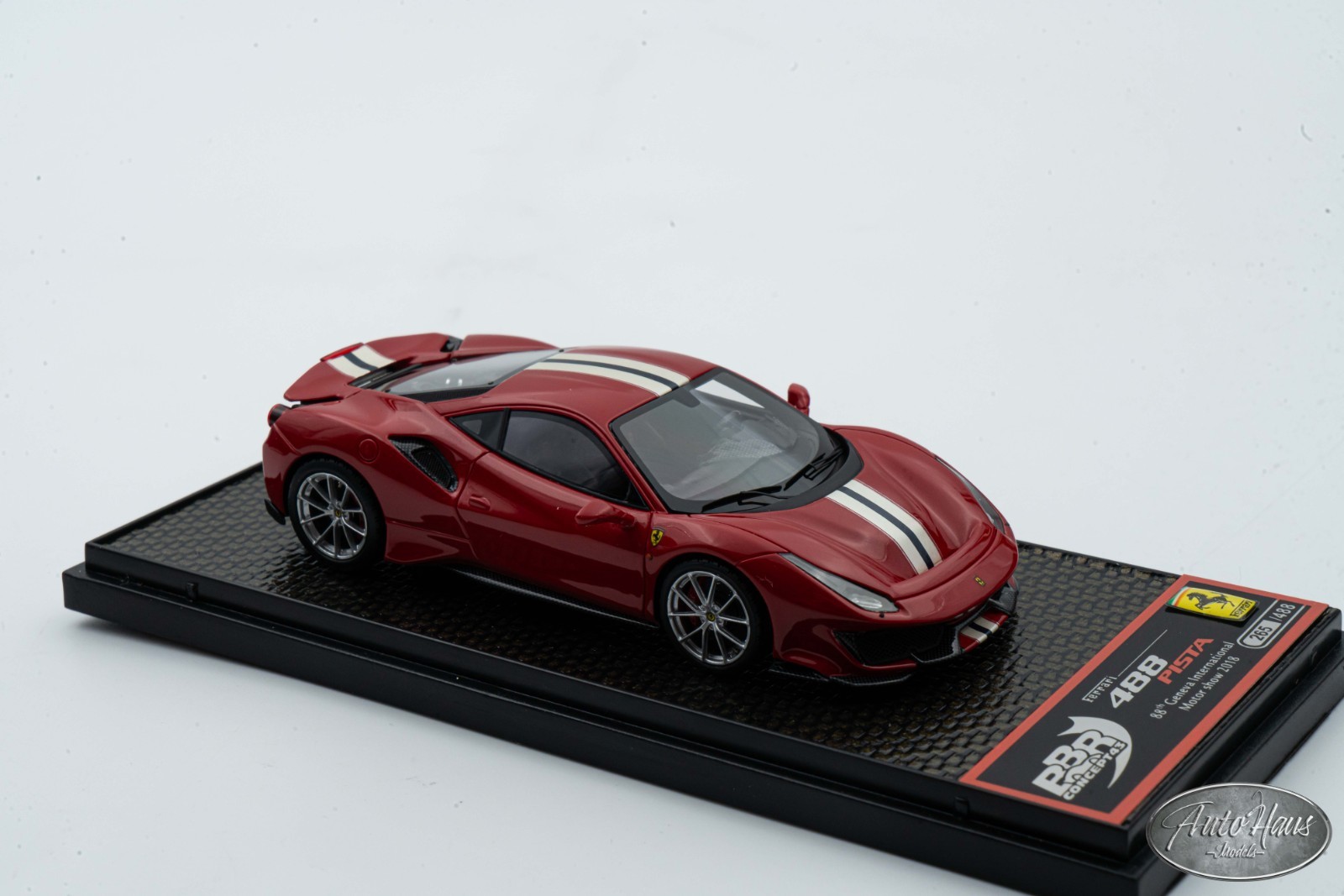 1/43 BBR Ferrari 488 Pista Rosso Corsa Red 🤝ALSO OPEN FOR TRADES🤝