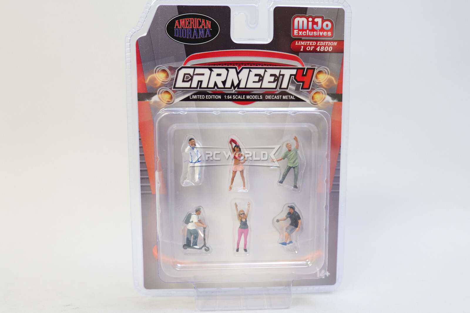American Diorama 1/64 CAR MEET 4 Die Cast Figures