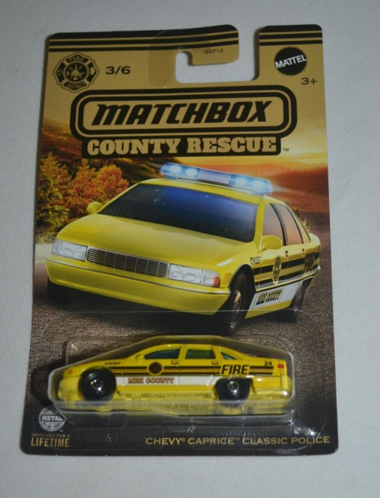 MATCHBOX 2023 MATCHBOX COUNTRY RESCUE – CHEVY CAPRICE CLASSIC POLICE FIRE CHIEF
