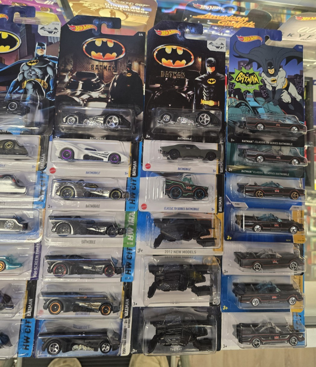 Hot Wheels Batman Batmobile The Bat Batcopter Tumbler Tooned Bat-pod Lot