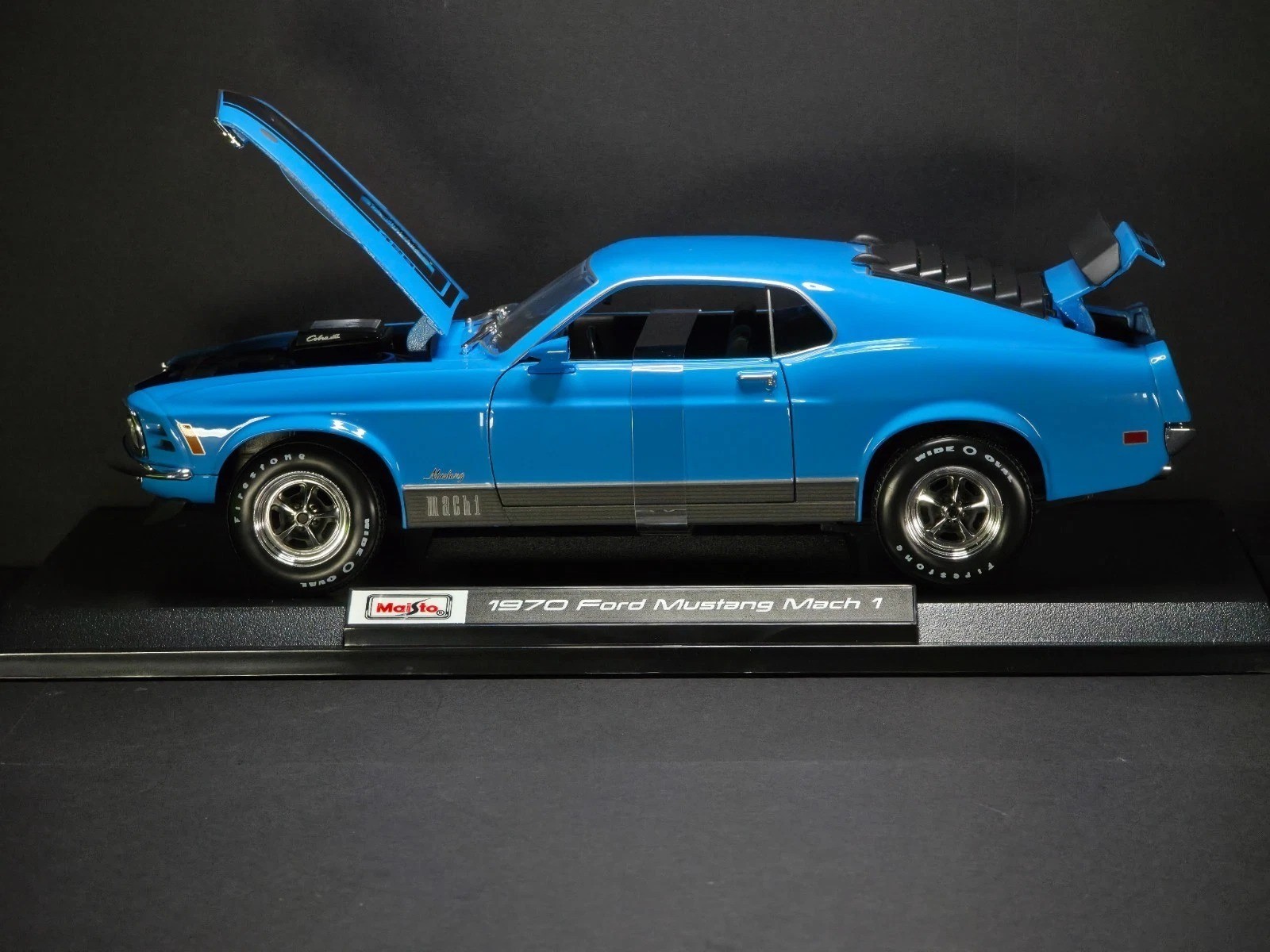 1970 Ford Mustang Mach 1 Blue 1:18 Maisto Exclusive Style Special Edition