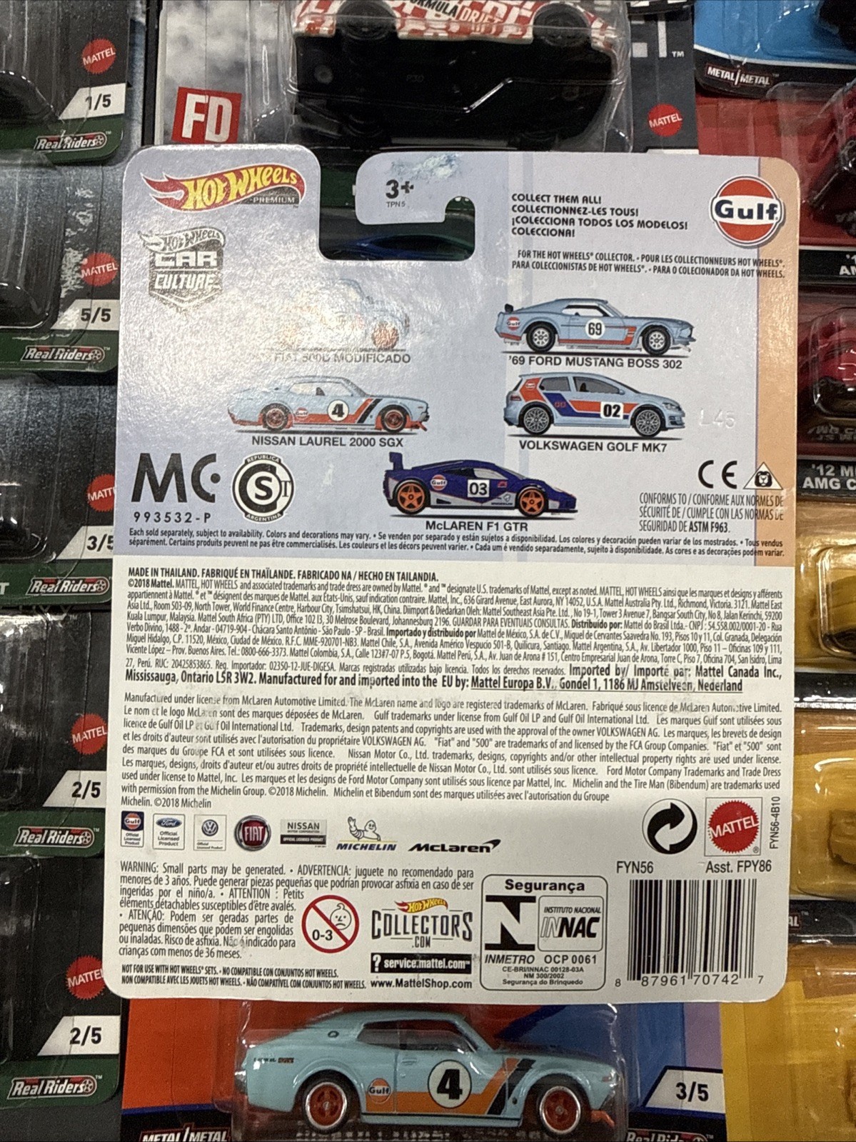 Hot Wheels Premium Car Culture Gulf Volkswagen Golf MK7 #4/5 Real Riders Vw