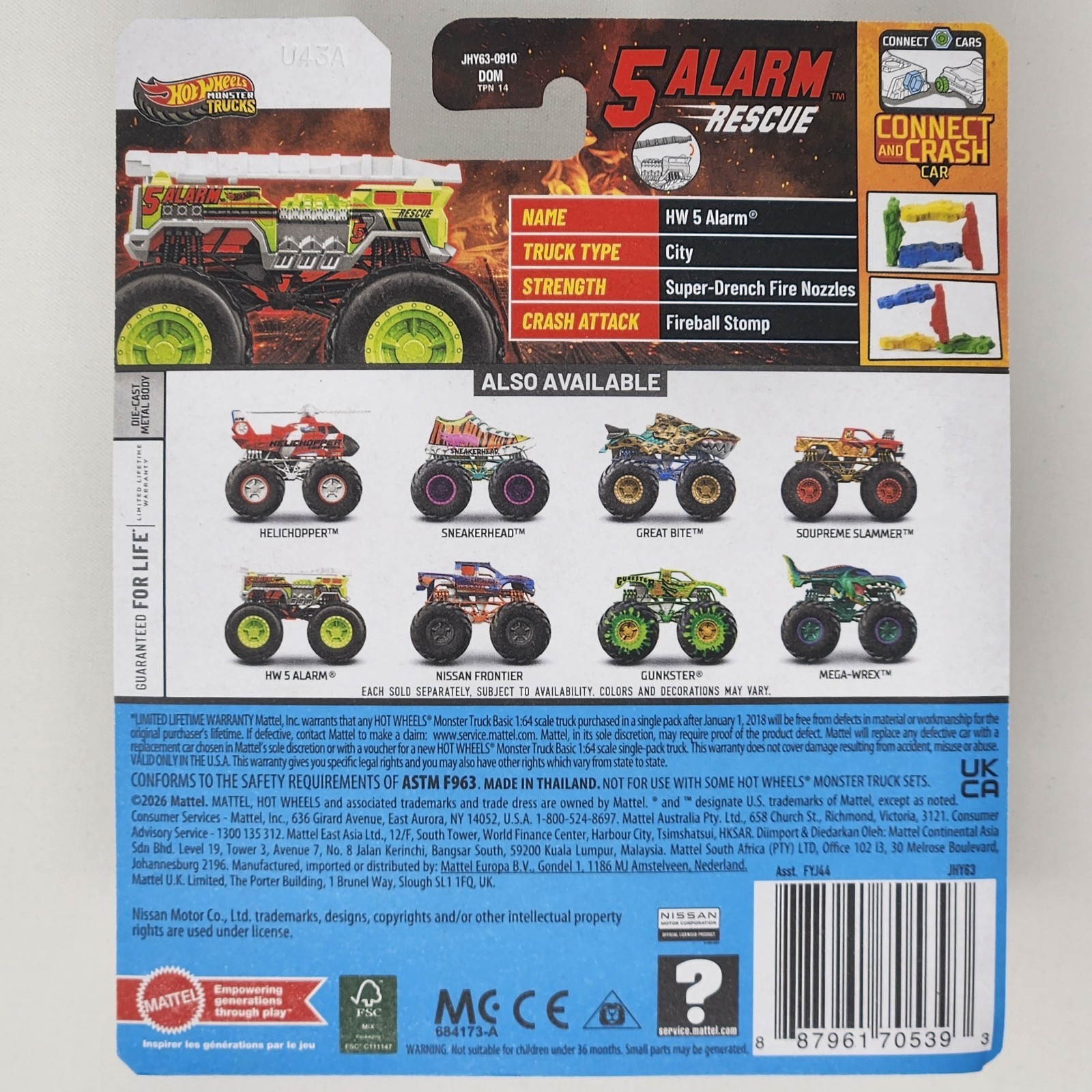 Hot Wheels Monster Trucks HW 5 Alarm Green 1:64 2026 C Case Mattel NEW