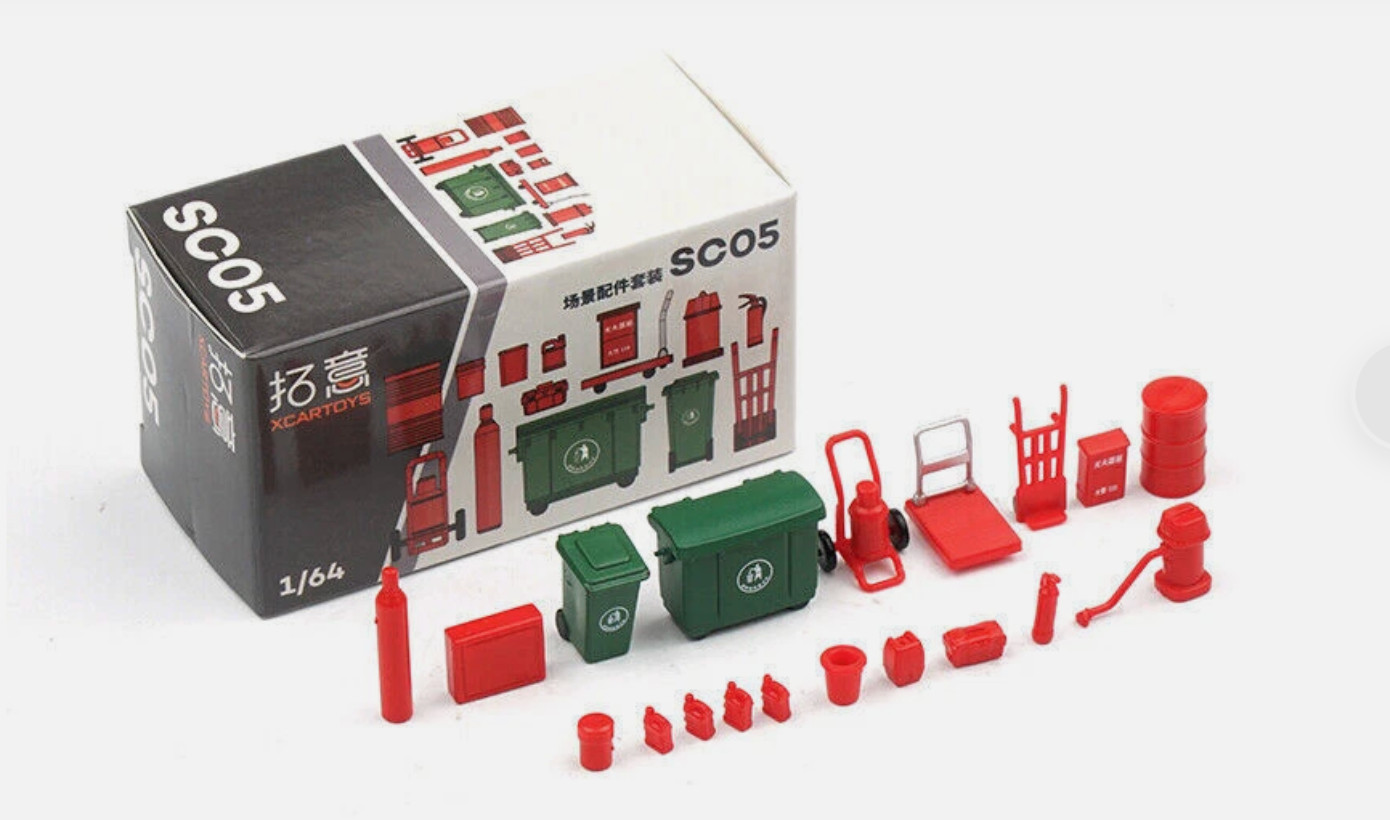 Garage + Xcar Toys DIORAMA ACCESSORIES IN 1:64 SCALE NEW !