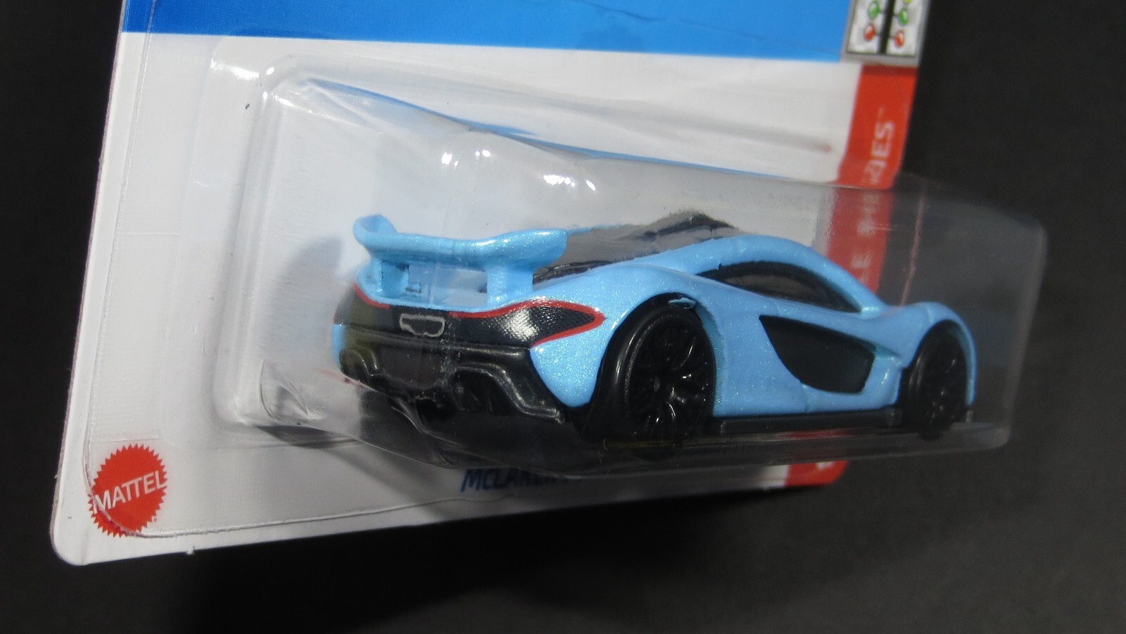 2024 Hot Wheels Blue MCLAREN P1 Qtr Mile Heroes Card #165 HW8-101824