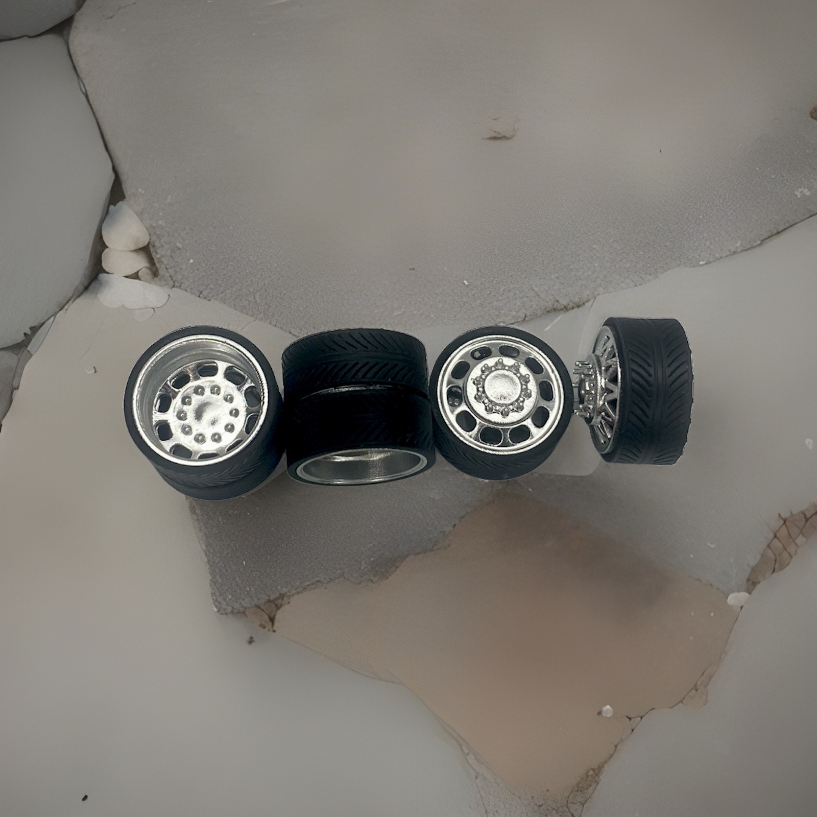 Dually wheels for 1/64 scale hotwheels and m2 machines Lifted Diecast trucks
