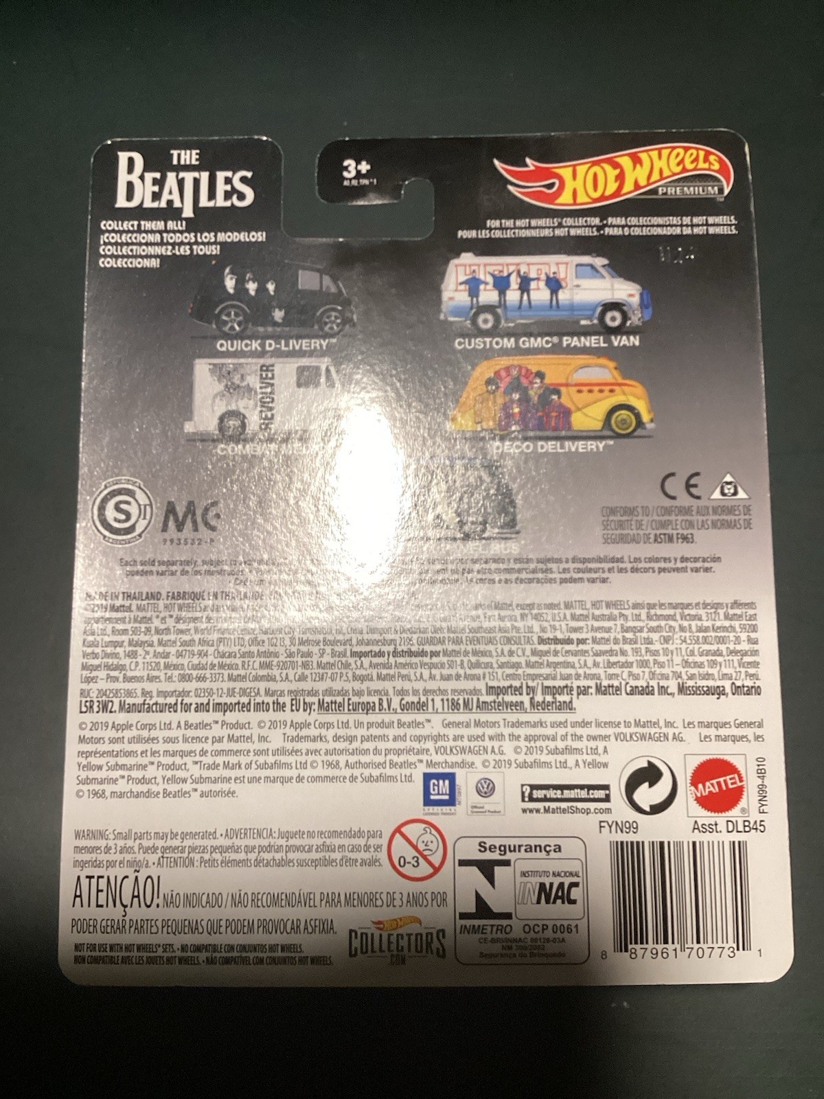 Hot Wheels Car Beatles Help! Revolver Yellow Submarine- NIB Lot Of 4