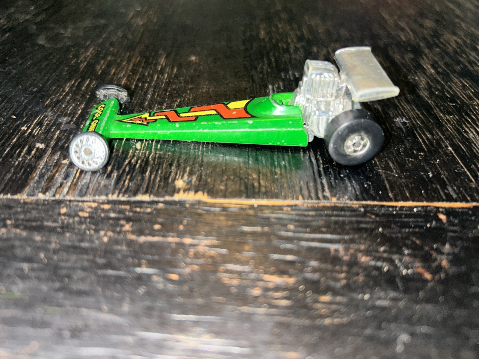 HOT WHEELS VTG 1:64 1975 COOL ONE DRAGSTER FUNNY CAR GREEN BLACKWALL