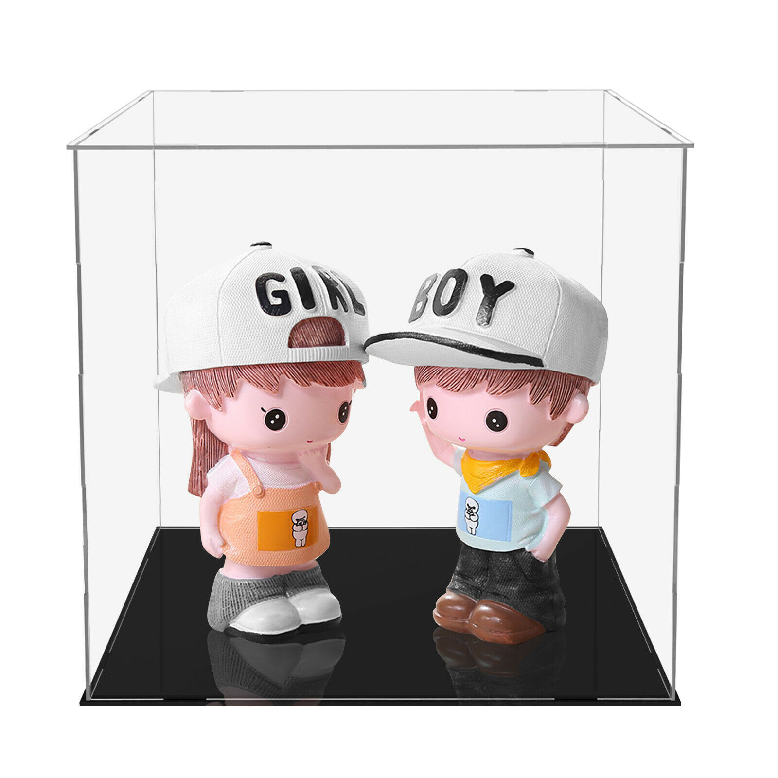 Acrylic Display Case Clear Plastic Box Dustproof Protection Showcase Stand