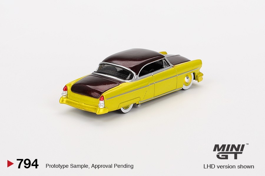 Mini GT Lincoln Capri Hot Rod 1954 Lime Yellow MGT00794-L 1/64 Classic Car