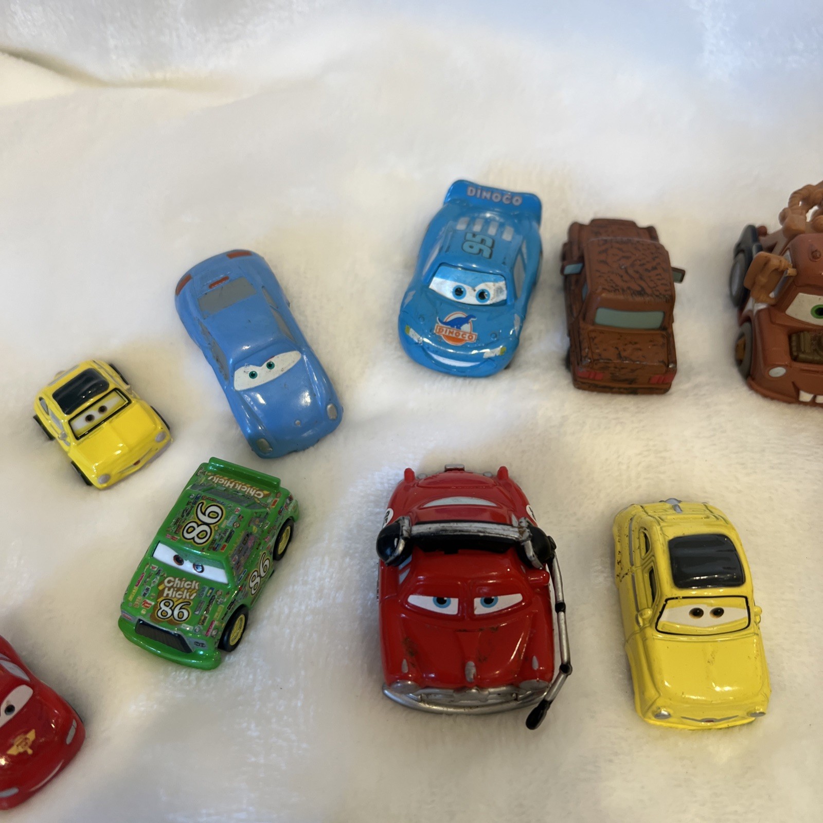 Disney Pixar Cars Mini Racers Diecast Mattel Lot of 33 – 1:87 Scale Played With