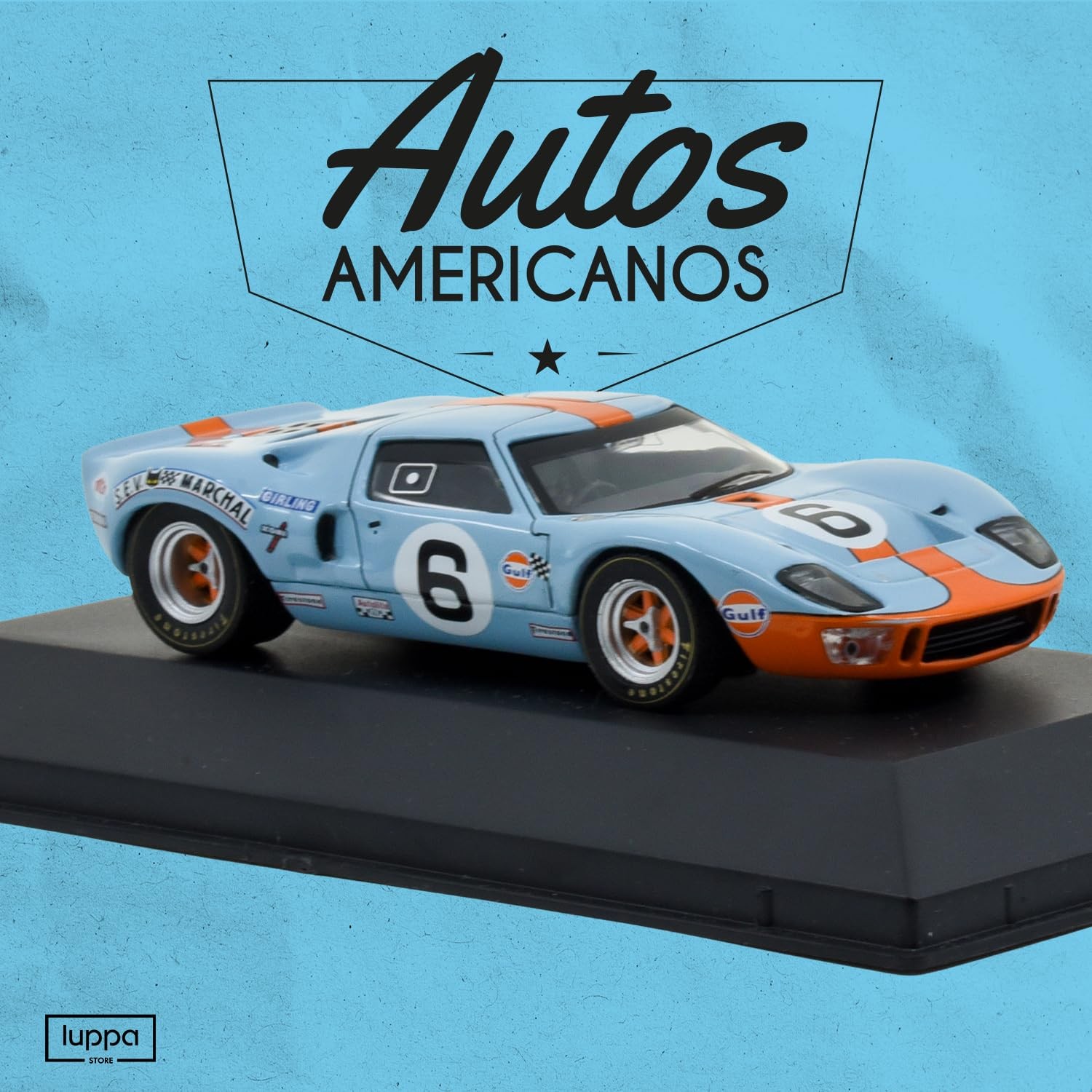 Classic 1:43 American GT40 MK 1 1967 Diecast Car – Collectible Legendary Vint…
