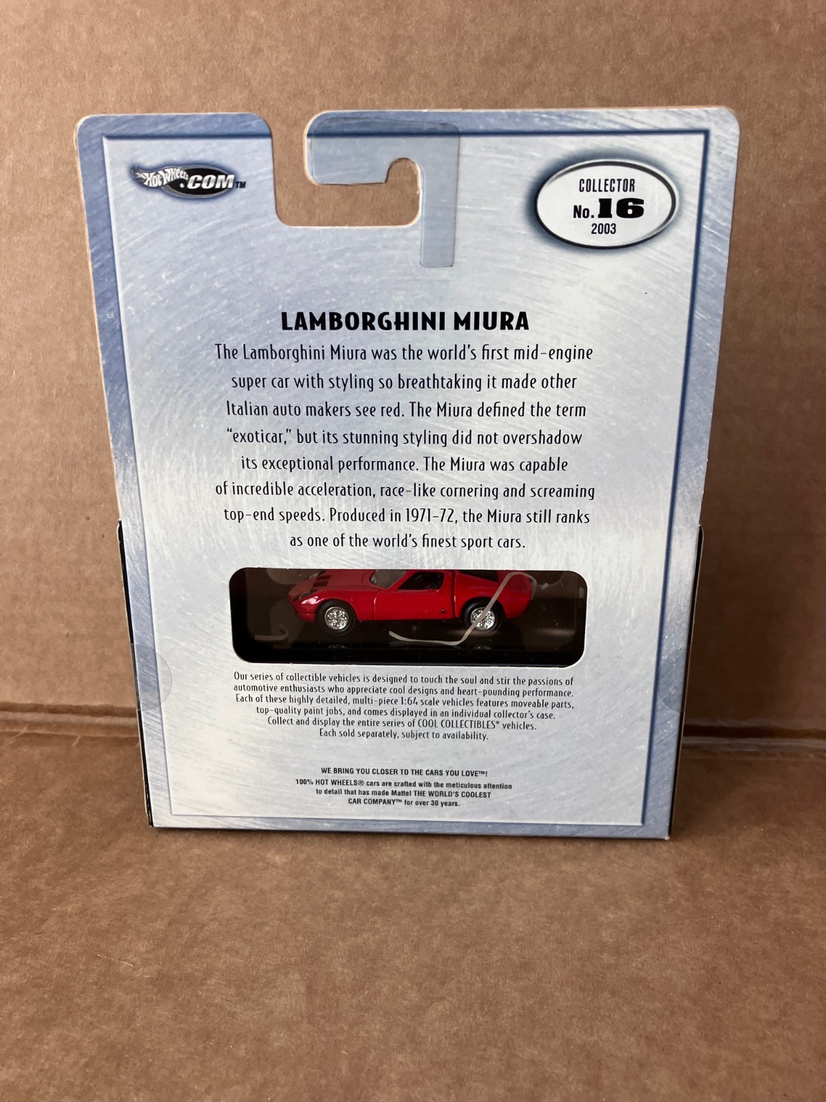 100% Hot Wheels 2000 Lamborghini Miura 54554 Red