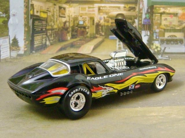 Supercharged 427 V8 1967 Corvette Pro Street Dragster 1/64 Scale Limited Edit R