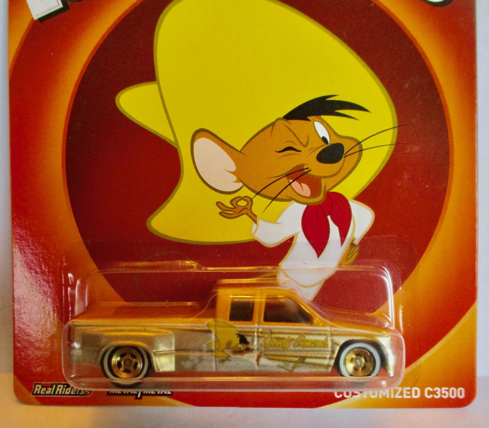 HOT WHEELS POP CULTURE LOONEY TUNES SPEEDY GONZALEZ CUSTOMIZED C3500 YELLOW