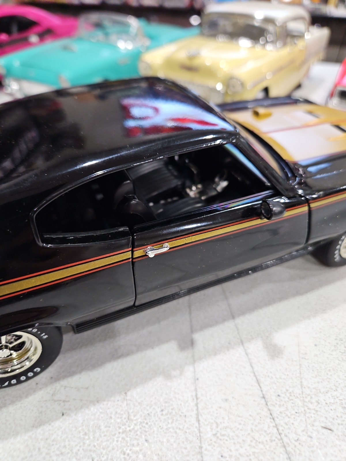 1971 Buick GSX, 1:18 Scale, ERTL Licensed By GM Black w/Gold. NO BOX –