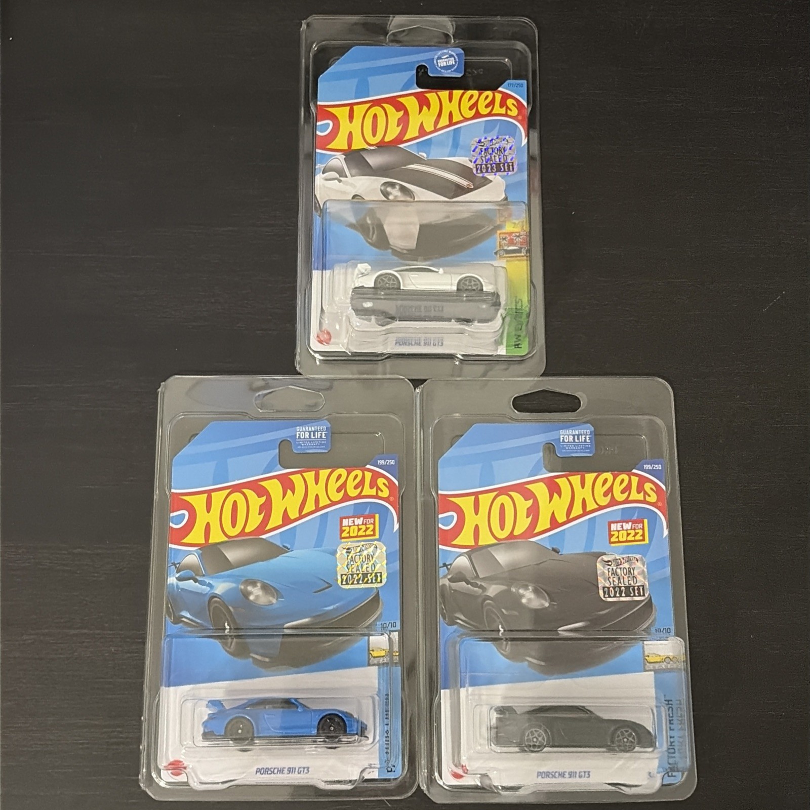 2022 Hot Wheels Porsche 911 GT3 Factory Sealed Lot of 3 + Kroger Exclusive 2023