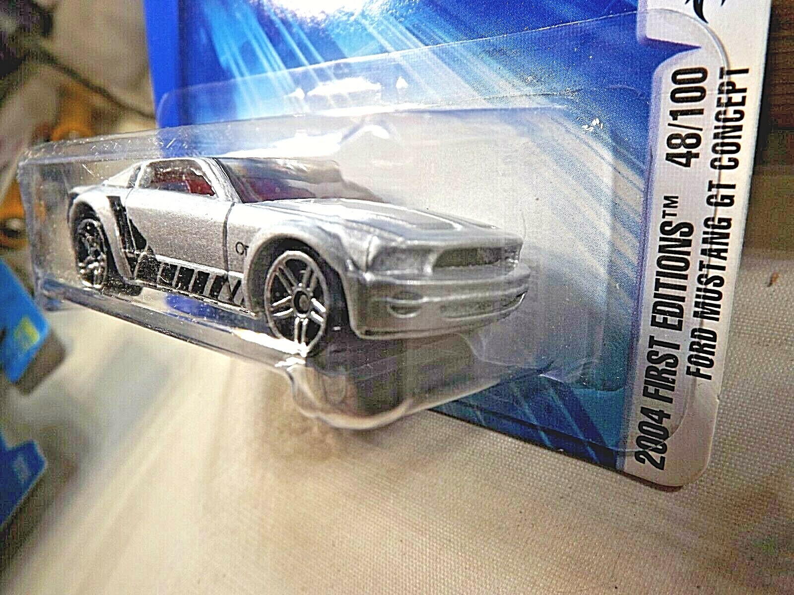 2004 Hot Wheels #48 First Editions 48/100 FORD MUSTANG GT CONCEPT Silver w/Pr5Sp