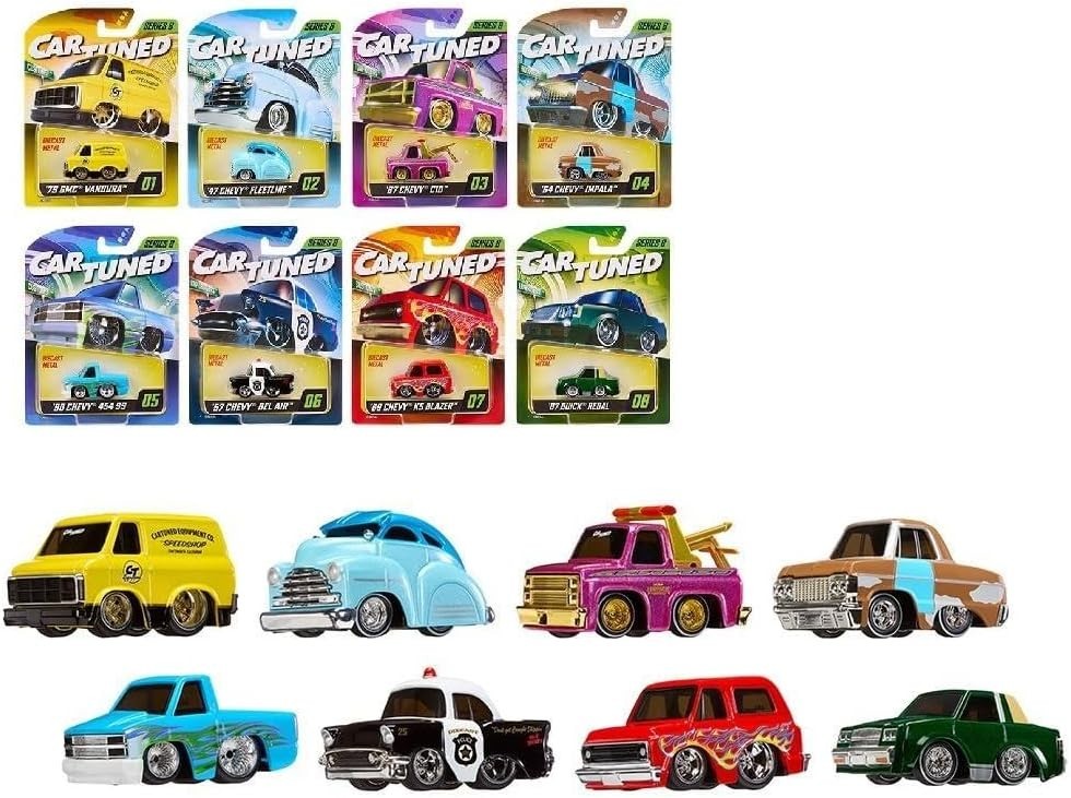CarTuned 1:64 Series 8 Mainline Assortment of 8 Cars Set, 592631-XX7 Seal Box