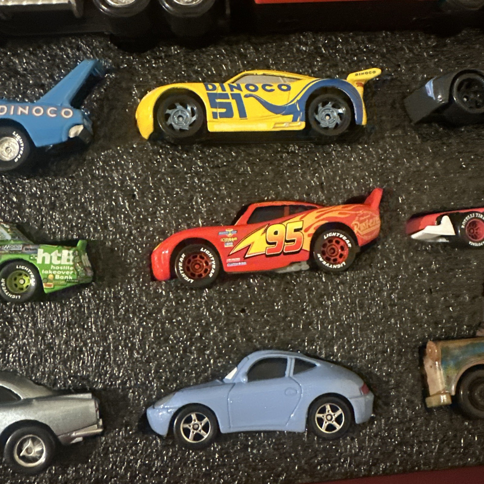 10 PCS Disney Pixar Metal Vehicle Set Lightning McQueen Gift Box Collection