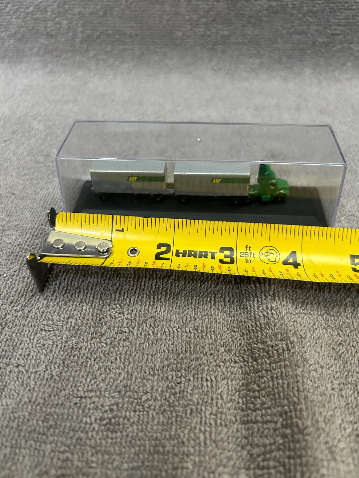 ABF 1/256 scale Diecast Truck with Double-Pup Trailers in Clear Protective Case