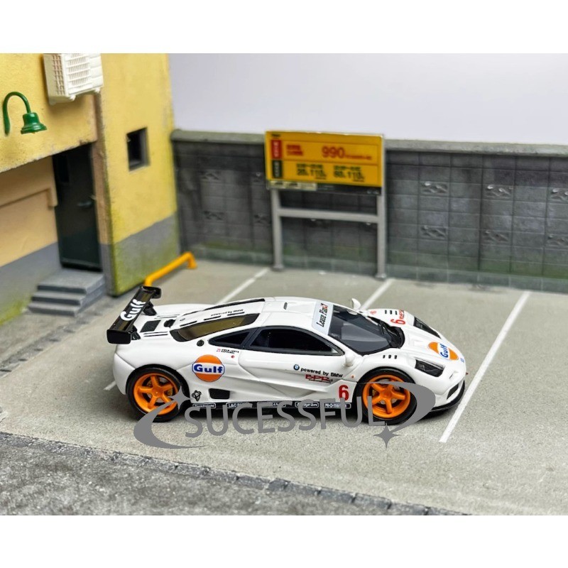 Scalemini 1:64 Gulf F1 GTR Supercar Resin Diecast Model,Racing Collectible Gift