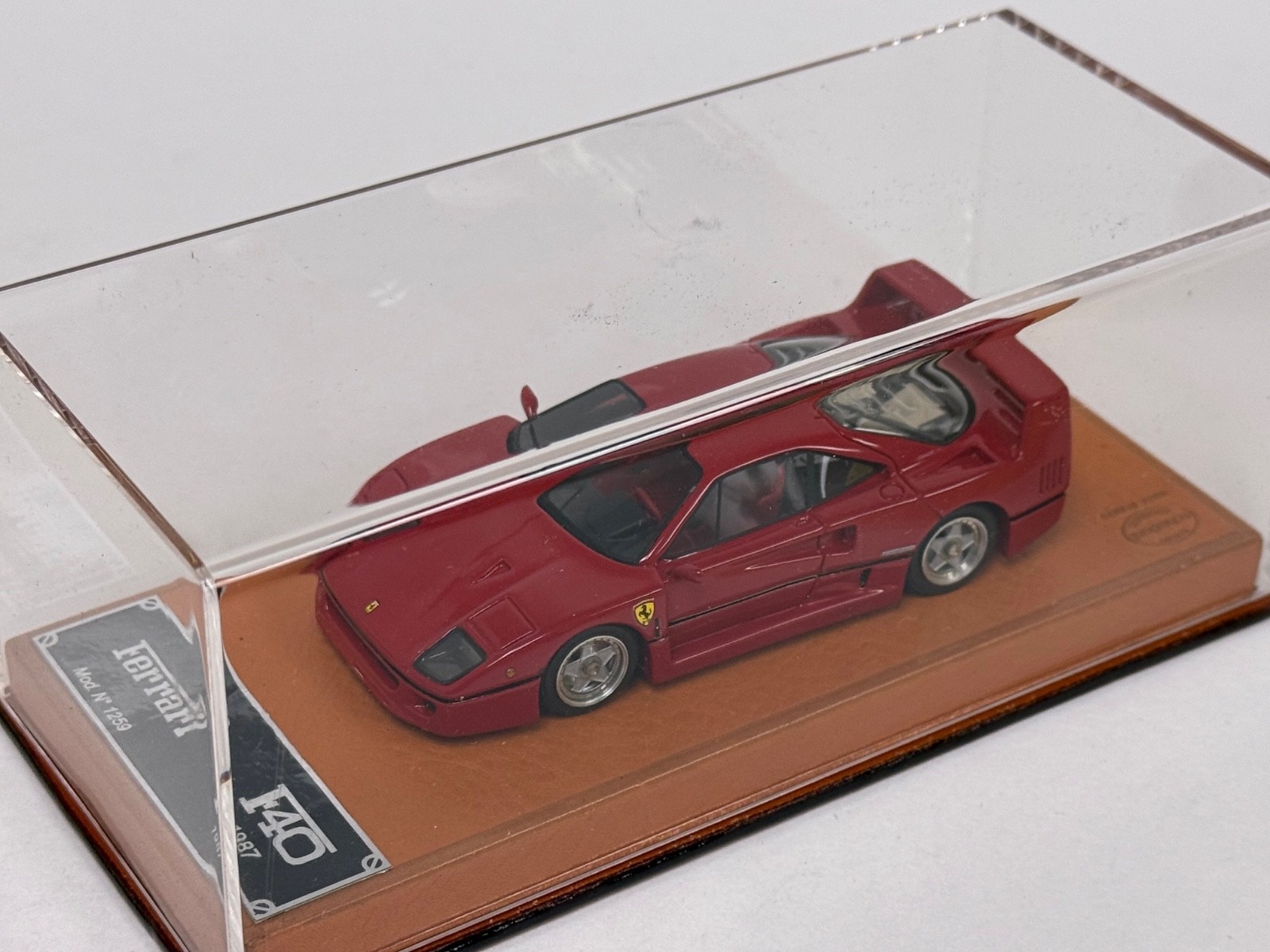 1/43 BBR Ferrari F40 from 1987 in Rosso Corsa Red Ferrari dealer Edition ABG303